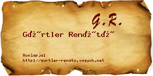 Gürtler Renátó névjegykártya