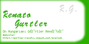 renato gurtler business card